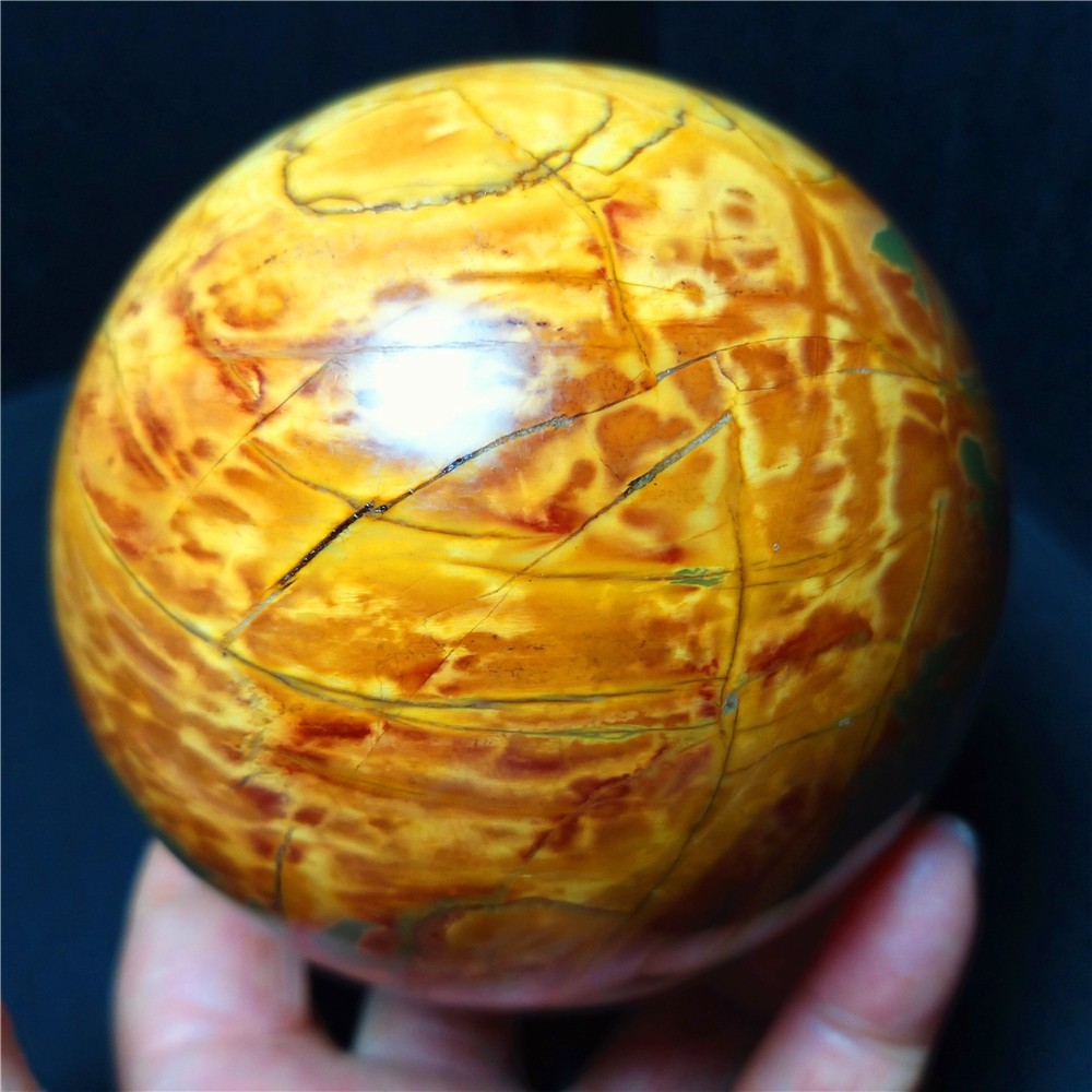 RARE 1020G Natural Polished Colorful Agate stone Ball Healing Madagascar CA4819