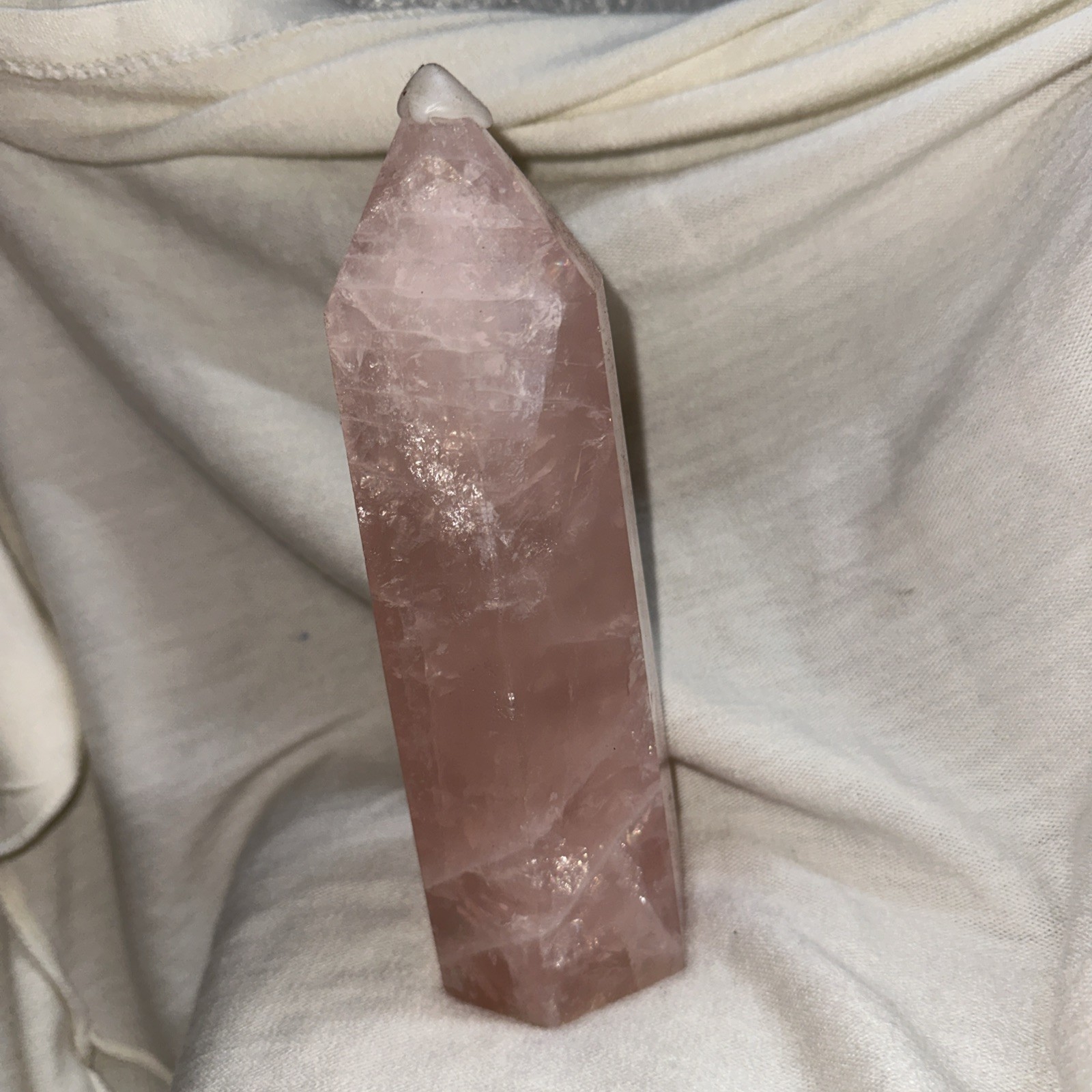 Large Rose Quartz Tower Handmade Crystal Point For Home Office Decorative