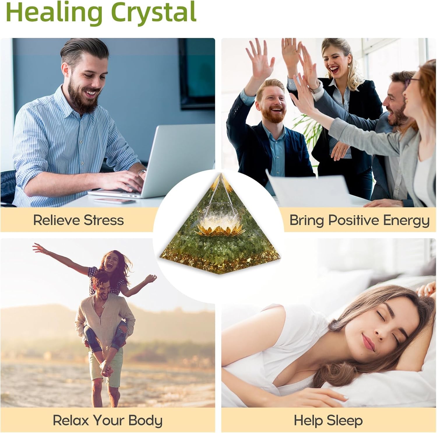 Orgone Pyramid Energy Generator Emf Protection Healing Meditation Orgonite USA