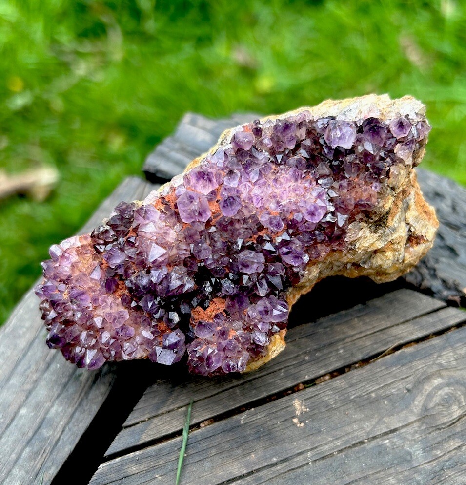 Dark Purple AMETHYST SPIRIT QUARTZ Fairy Crystal Cluster – Kwaggafontein, RSA
