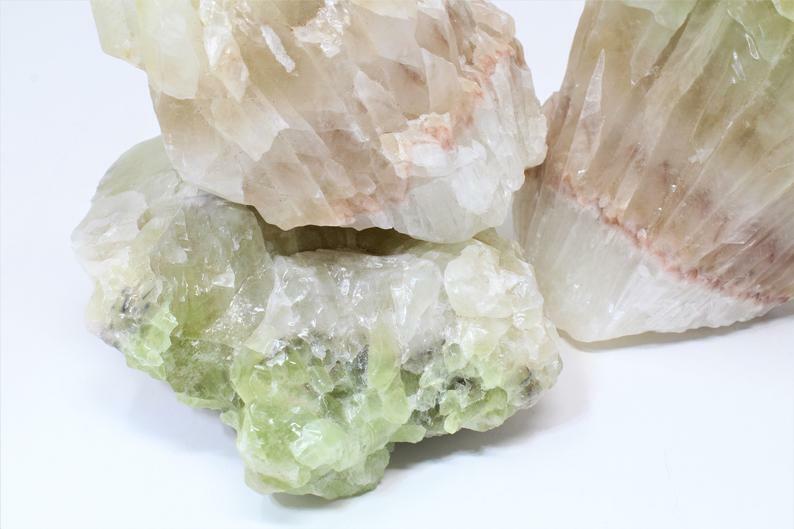 Green Calcite XL Rough Raw Chunk from Mexico, High Grade A Quality