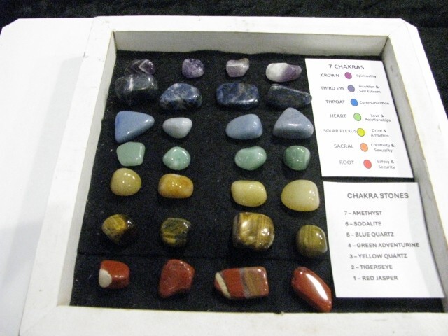 7 COLOR TUMBLED CHAKRA STONE w POUCH – 10 total pieces per purchase REIKE rocks