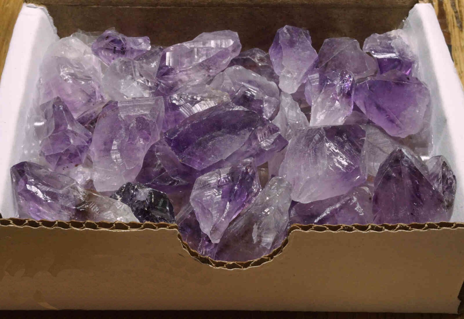 Amethyst Crystal Points Collection 1/2 Lb Natural Dark Purple Crystals Brazil