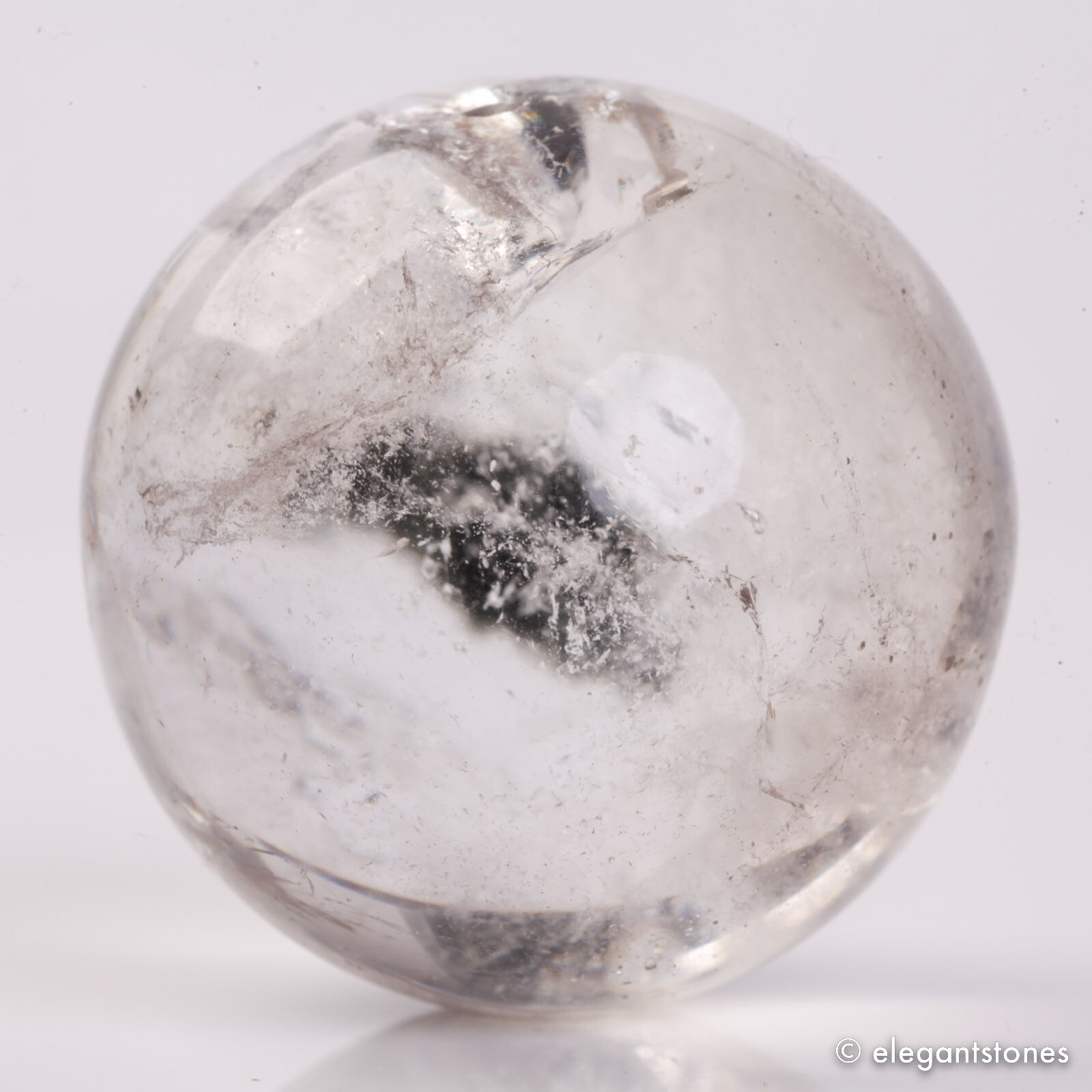 78g38mm Natural Garden/Phantom/Ghost/Lodolite Quartz Crystal Sphere Healing Ball