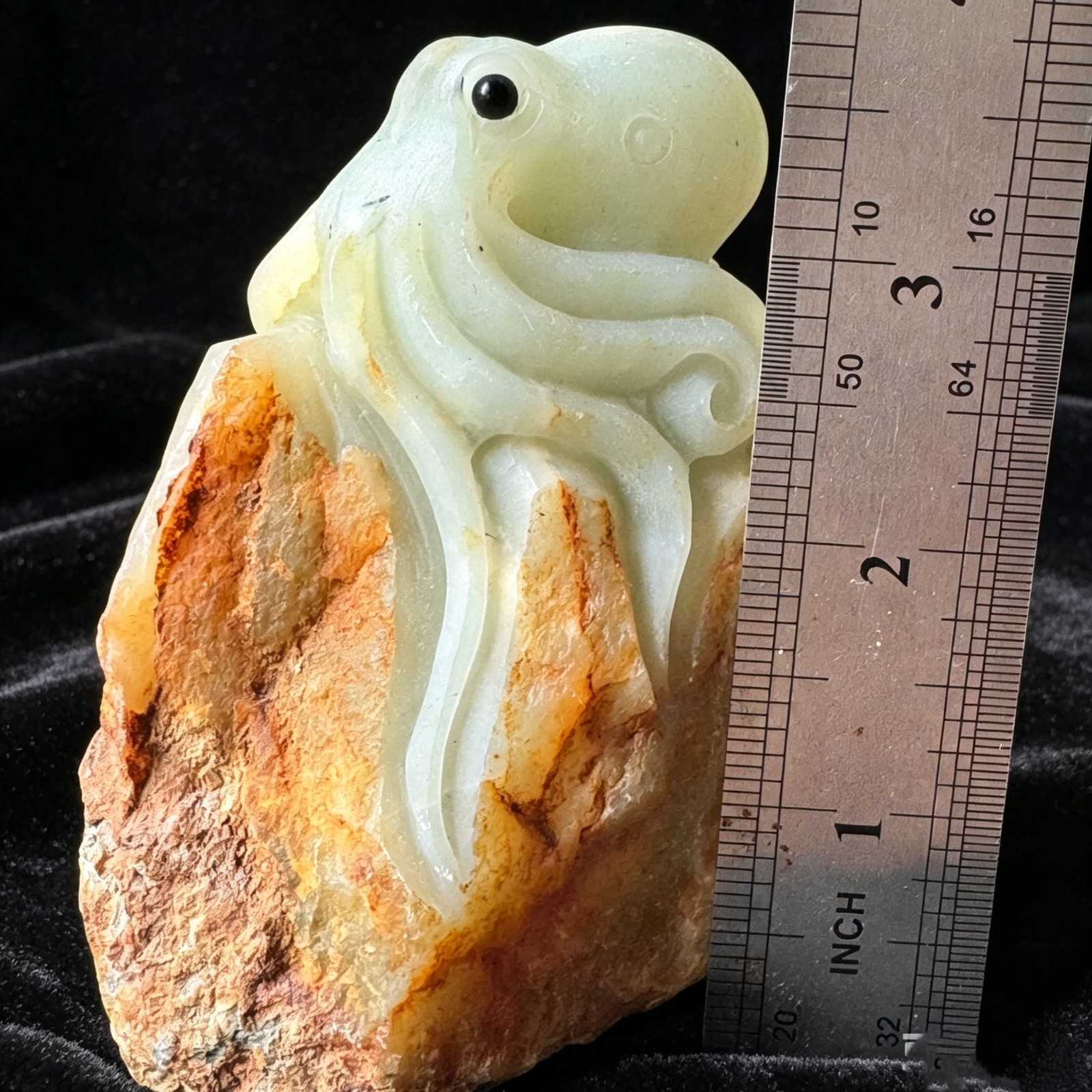 Hand Carved Amazonite Octopus Figurine – Sea Life Desk Decor Crystal Collectible