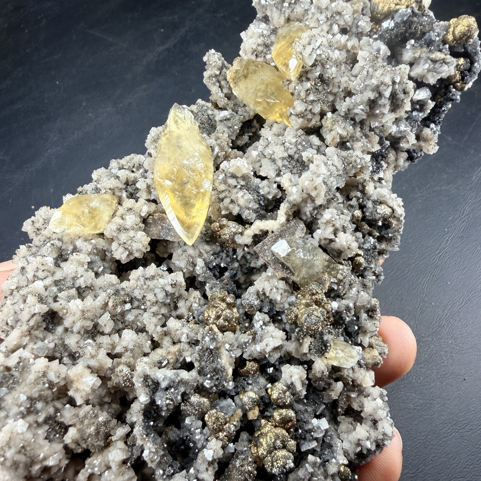 Calcite Botryoidal Chalcopyrite Dolomite Crystal Combo / Missouri *Video