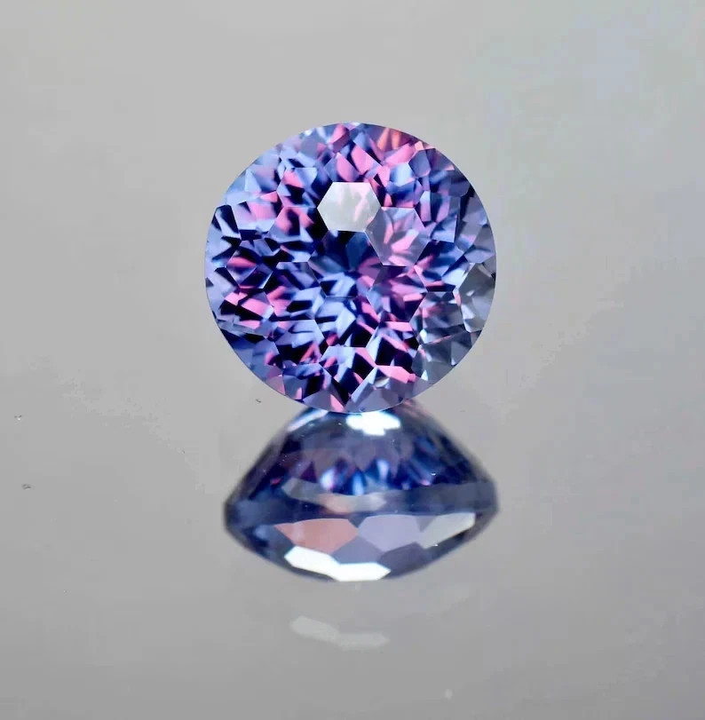 20 Ct Natural Color Change Alexandrite Round Cut Certified Loose Gemstone Rare
