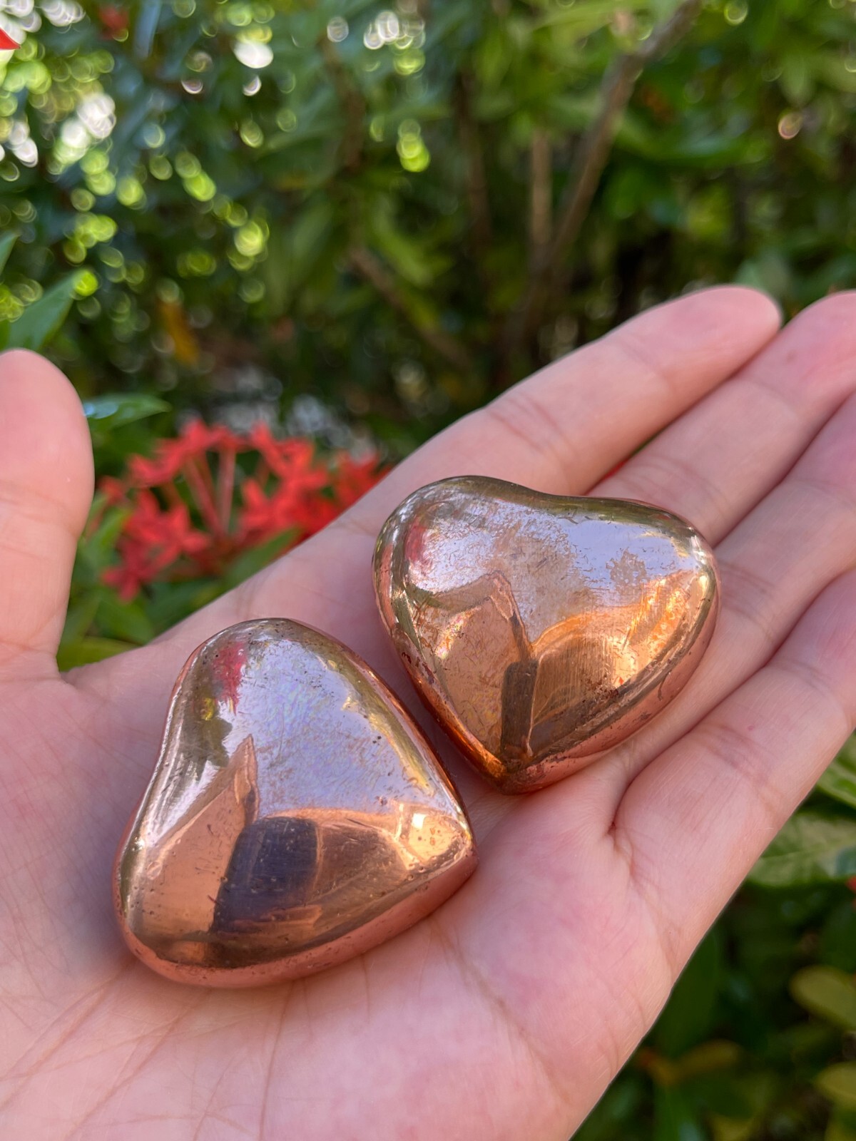 Large Copper Heart, 1.75″ Polished Copper Puffy Heart, Wholesale Bulk Lot