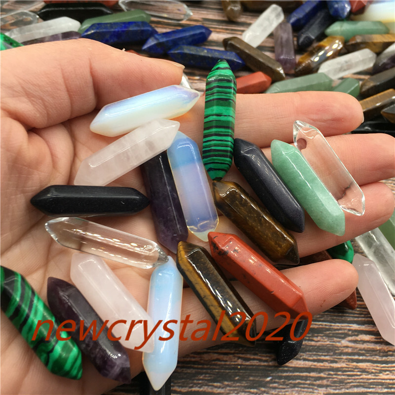 Wholesale A Lot Natural Double Point Obelisk Quartz Crystal Wand Healing