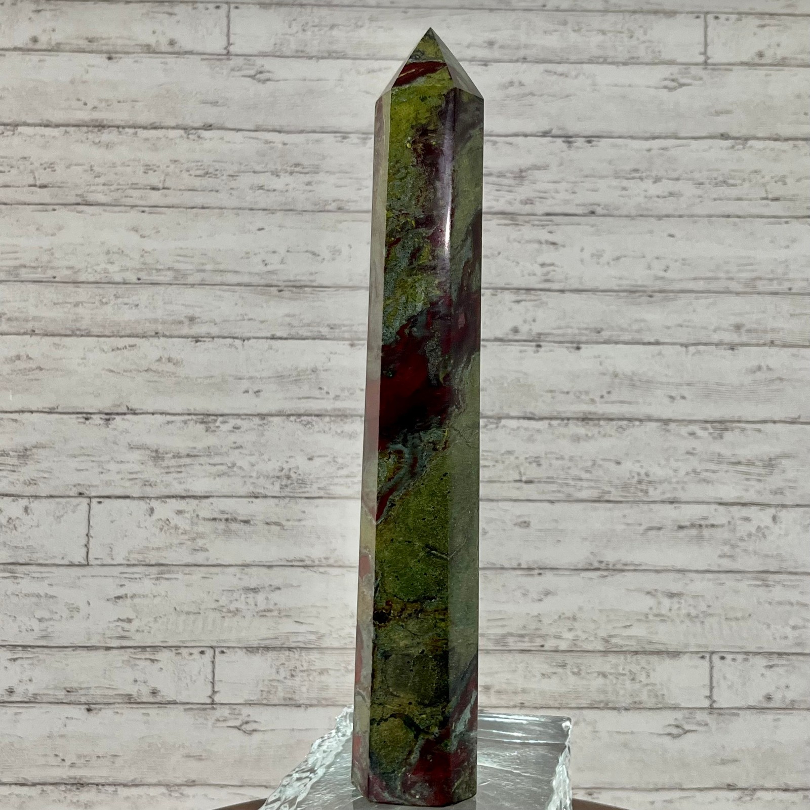 Genuine Bloodstone Crystal Tower Point Unique Spiritual Healing Gift 852 g