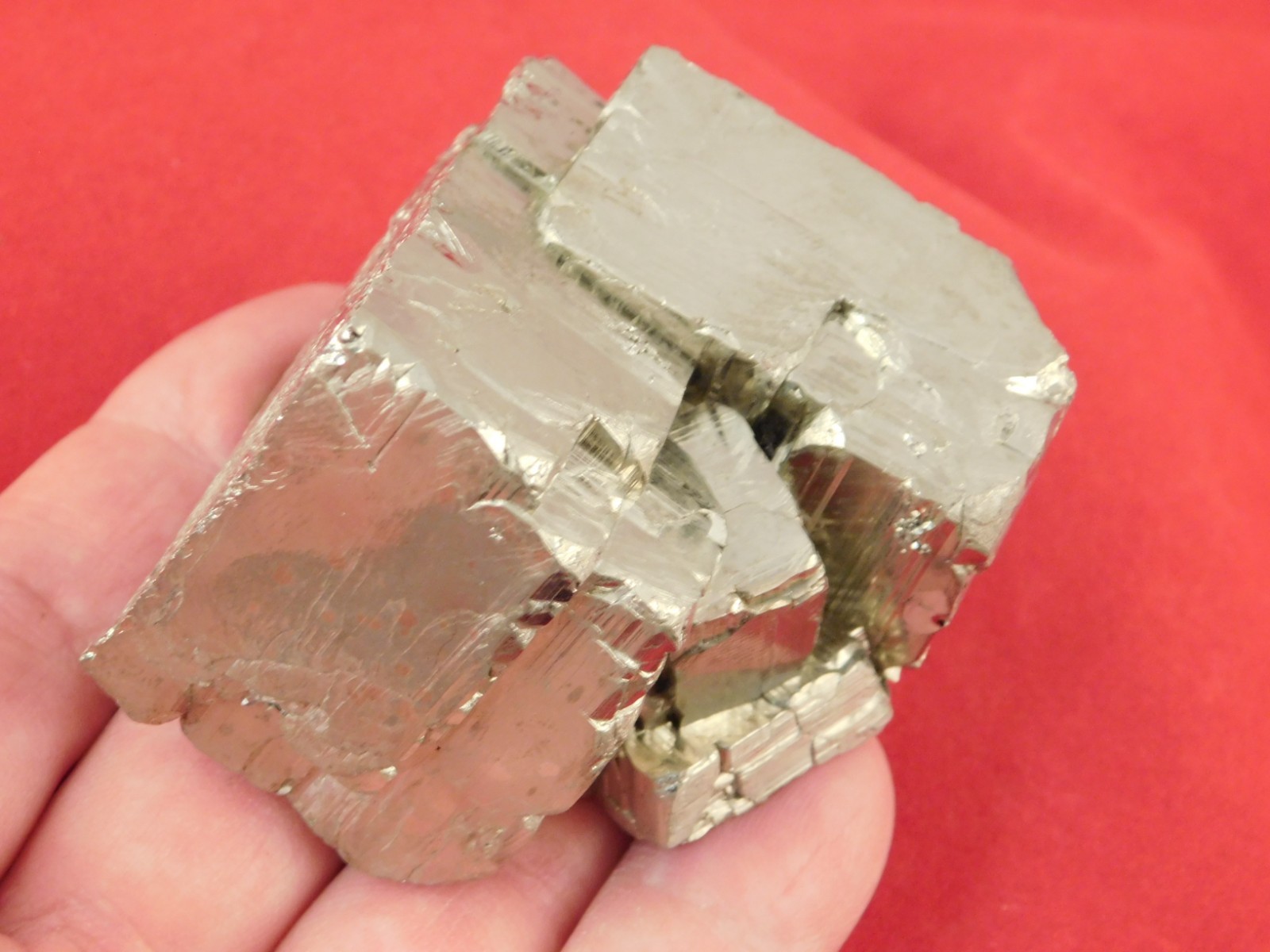 LARGER! 100% Natural PYRITE Crystal CUBE Cluster Huanzala Mine Peru 318gr