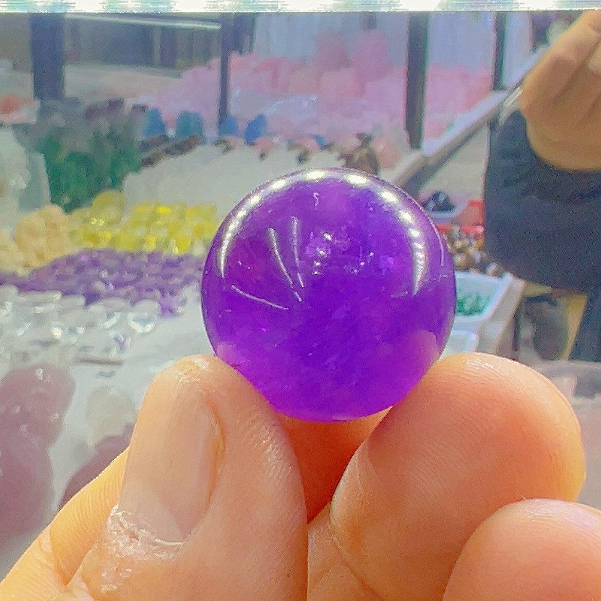 1pc Natural Amethyst Quartz Sphere Crystal Ball Reiki Healing 20mm