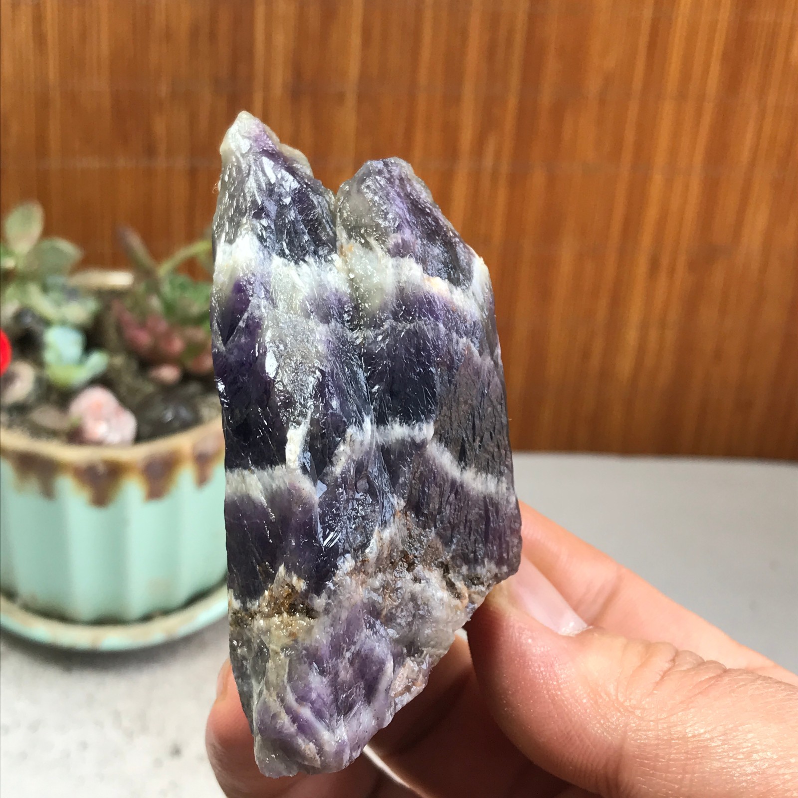 78-40-26mm Natural Dreamy amethyst Crystal gemstone Rough Mineral Specimen A4776