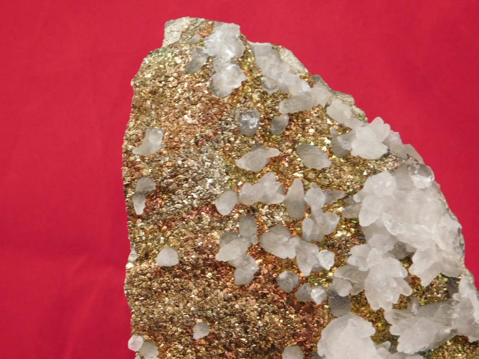 BIG! MARCASITE Crystal Cluster with Fluorescent Calcite Crystals Mexico 2464gr
