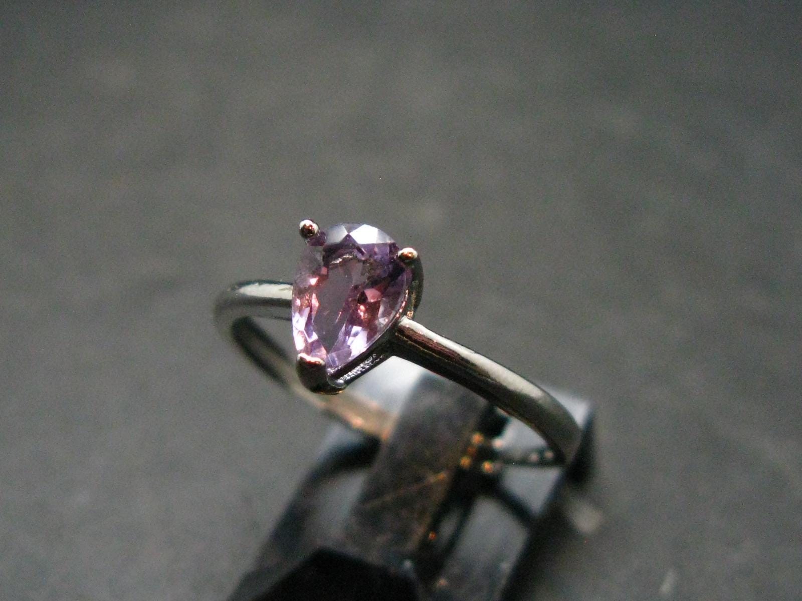 Natural Faceted Rich Purple Color Amethyst Ring – 1.22 Grams – Size adjustable