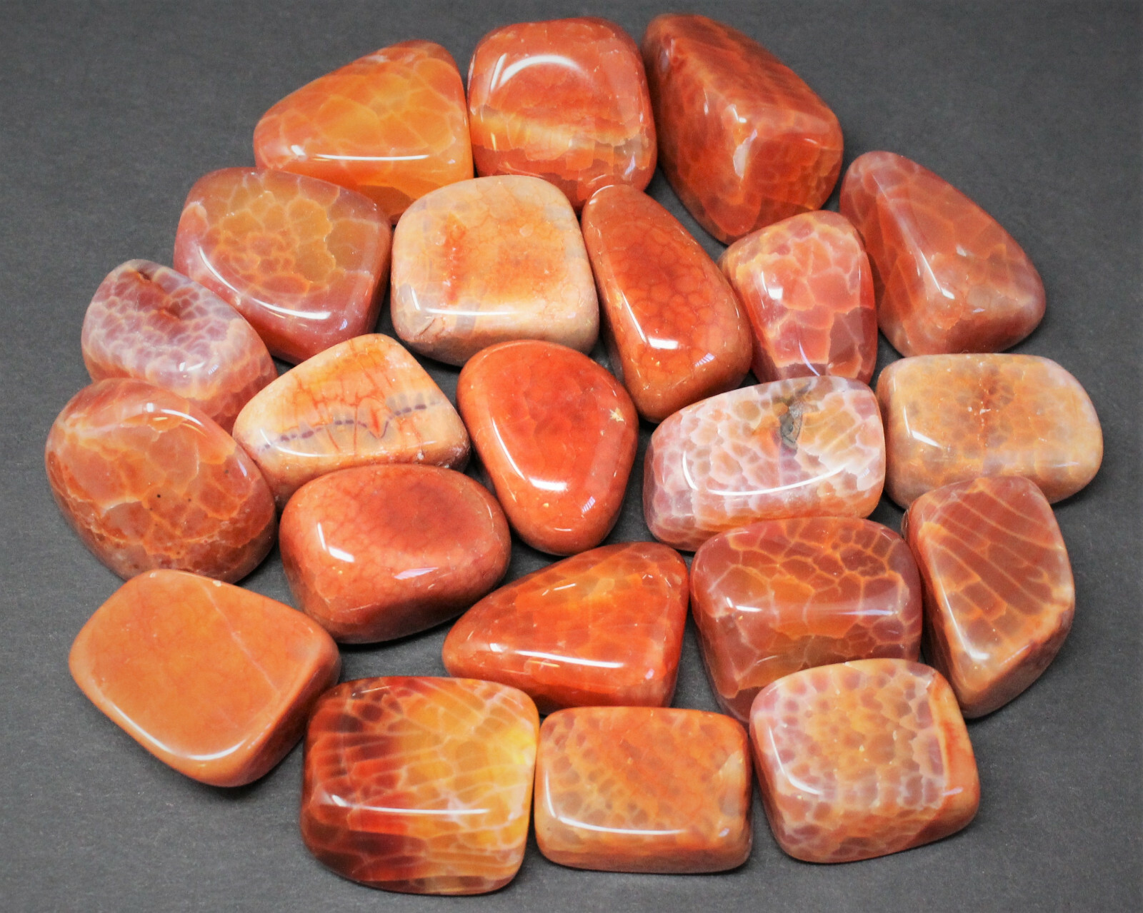 1 Fire Agate Tumbled Stone (Premium Quality ‘A’ Grade Fire Agate Crystals)
