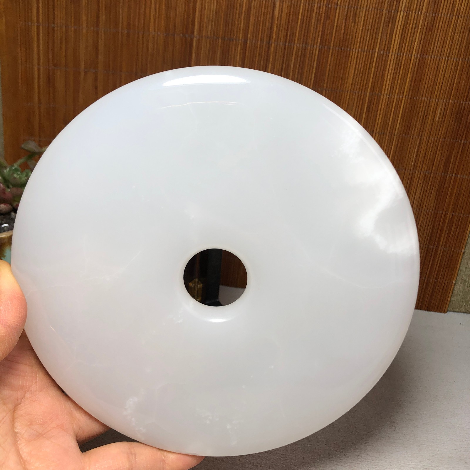 685g Natural Afghan jade hand polished safety buckle shows healing 162mm A4894