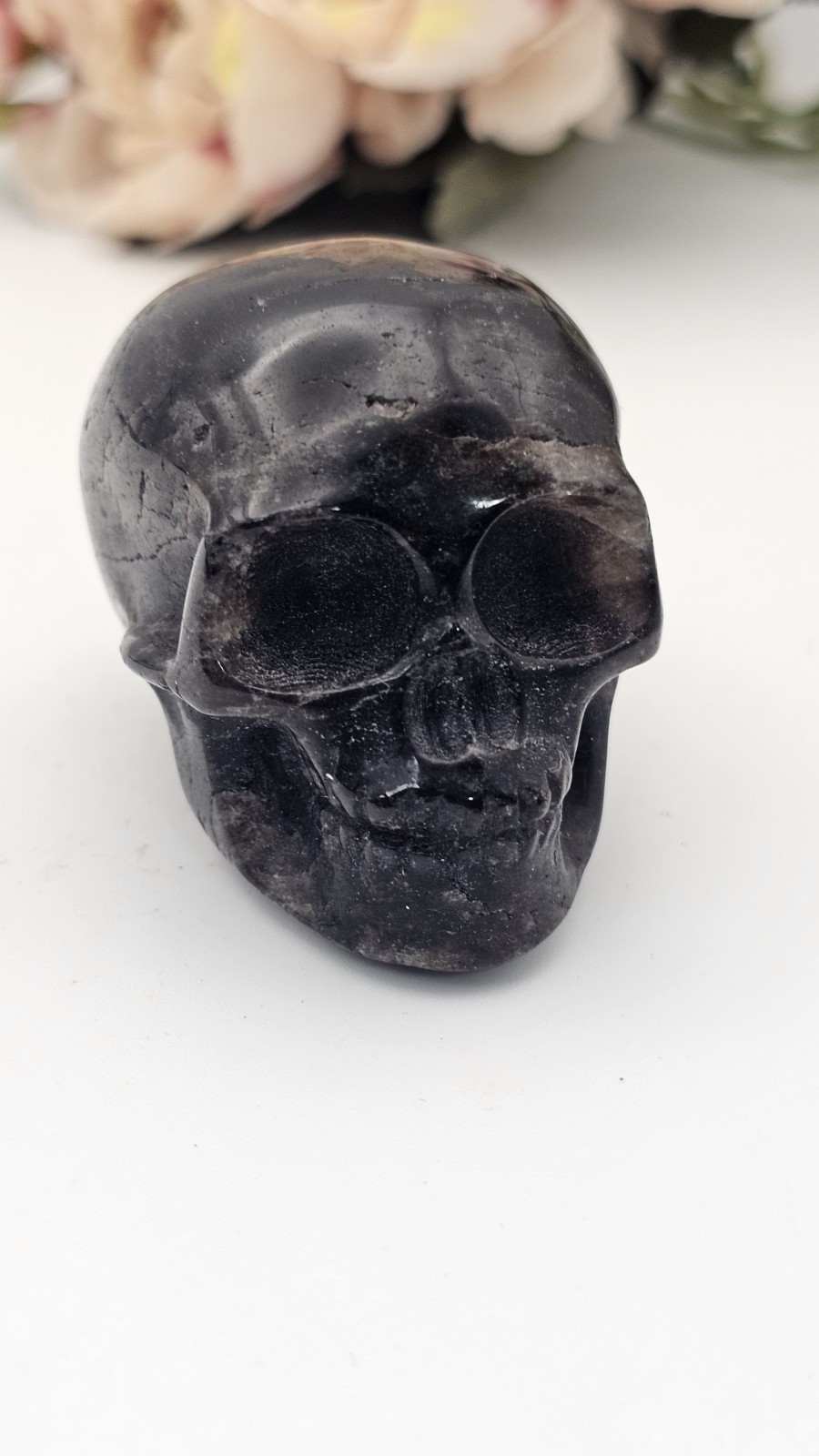✨️SALE✨️ Dark smokey Quartz crystal Skull grounding 128g 5.5cm smoky