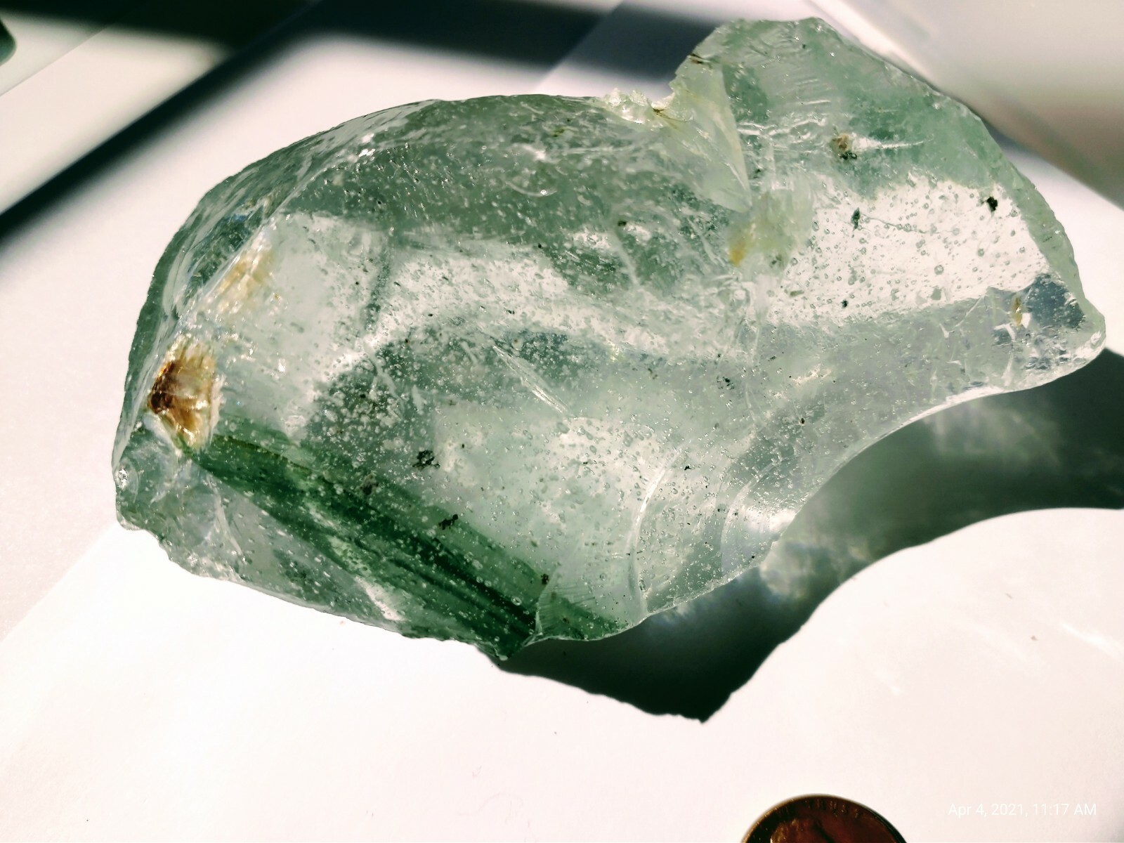 Andara Crystal Electric Rainbow sea foam monatomic healing stone 235 grams