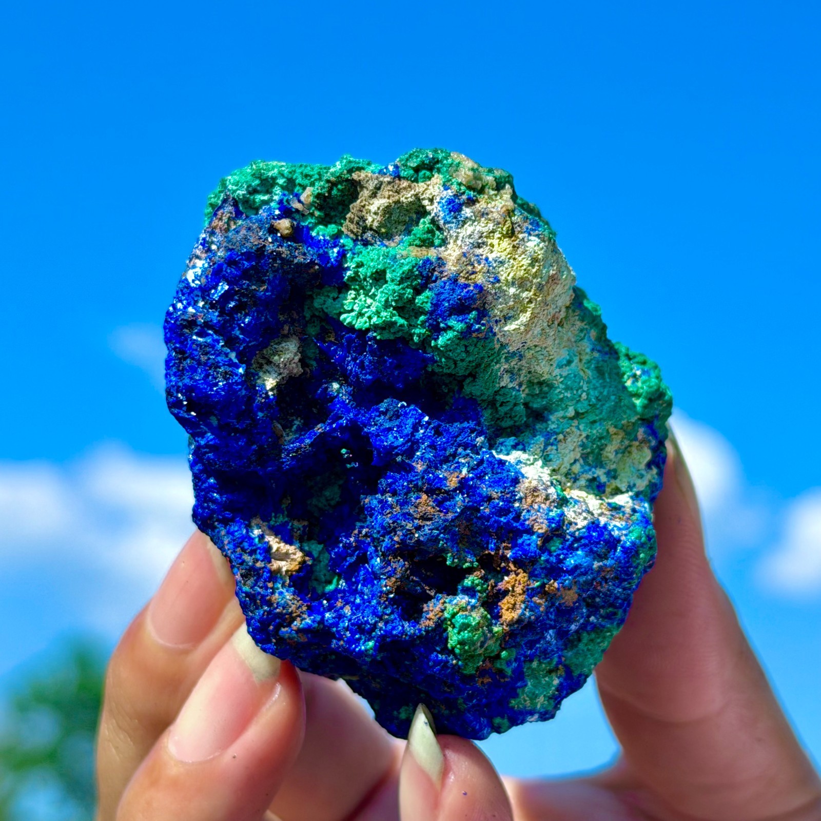 183G BEST NATURAL Azurite/Malachite Crystal Quartz Minerals Specimens