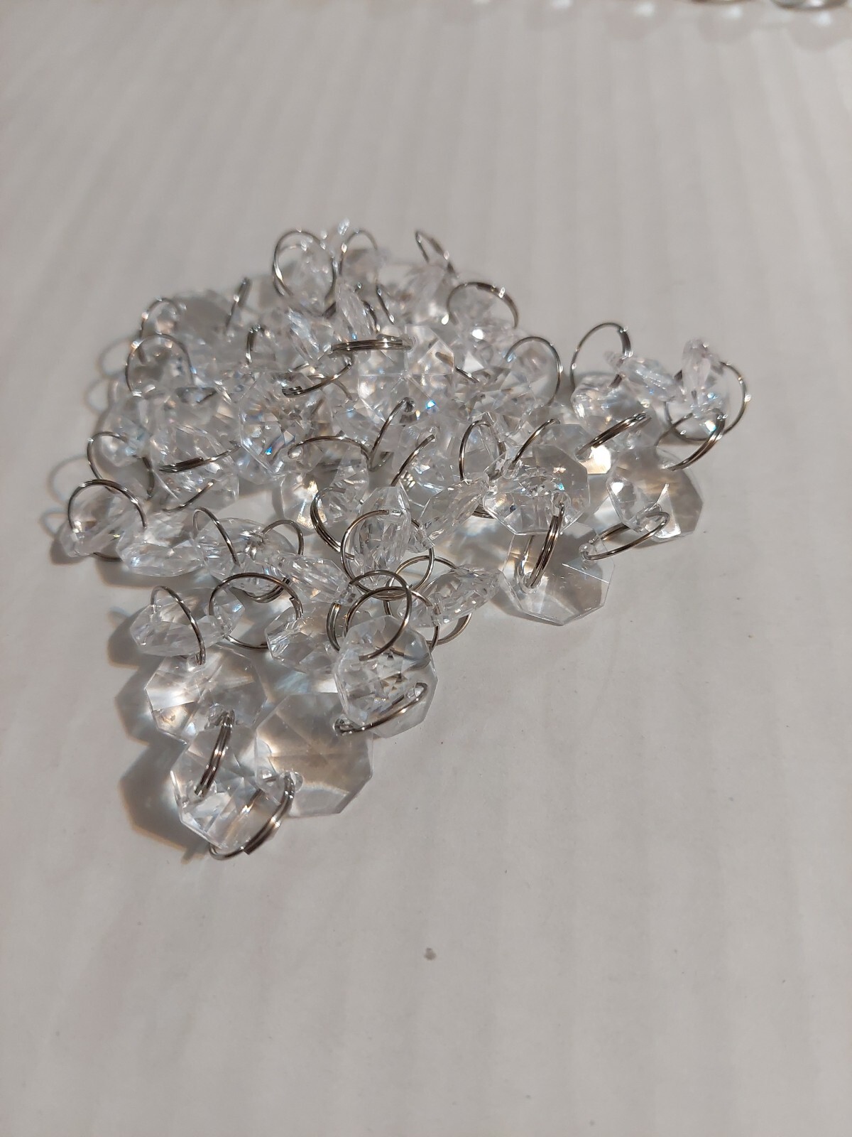 Acrylic Prism Clear Octagonal Bead Curtain Chain Garland Chandelier Hanging