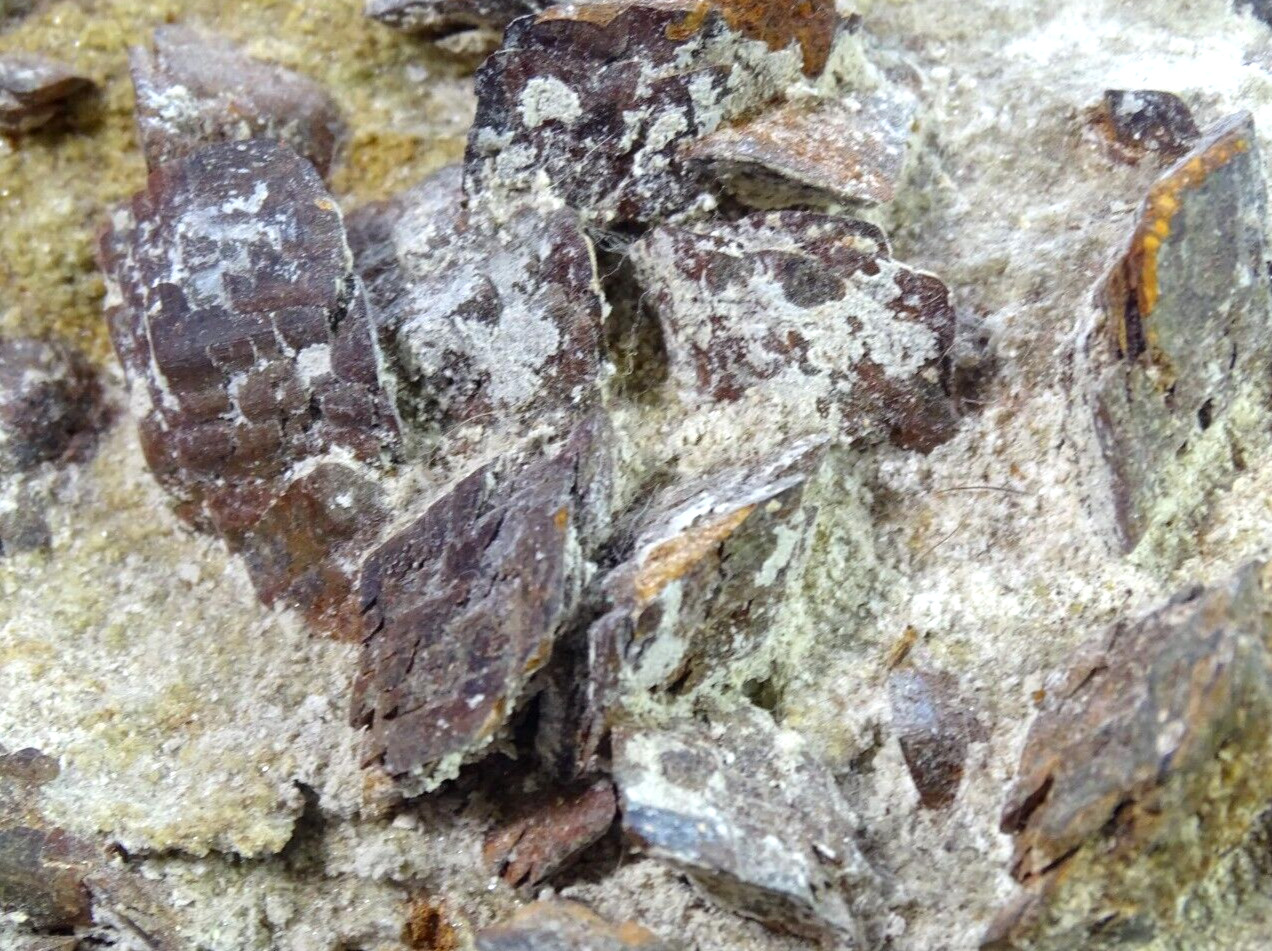 LARGE NATURAL CLUSTER of AXINITE CRYSTALS ON MATRIX – 1.039 kgs 16.5 x 10.5 cms