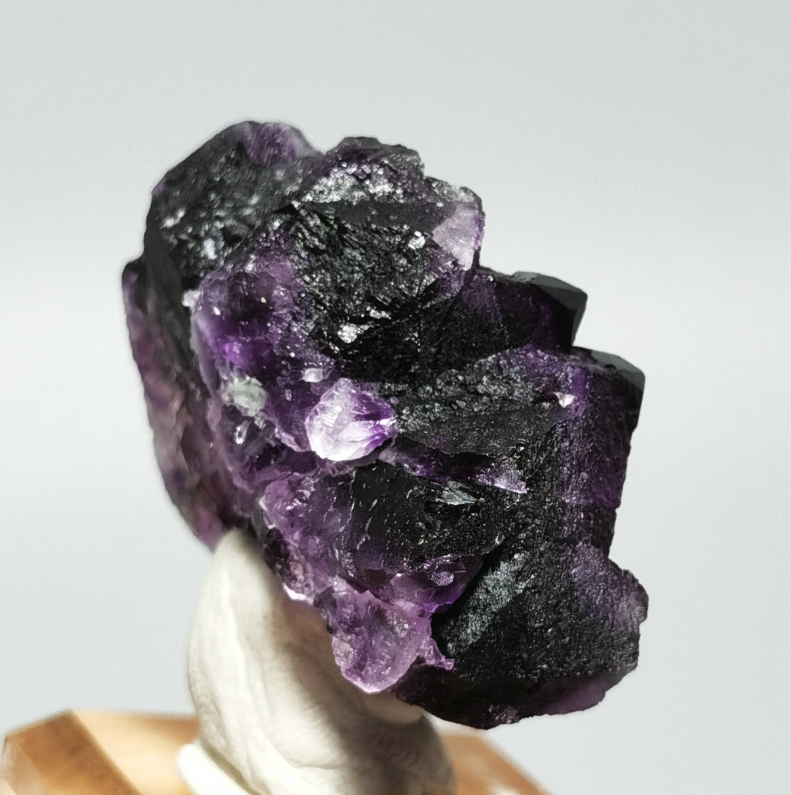 Rare Natural Purple Octagonal Fluorite Mineral Specimen China