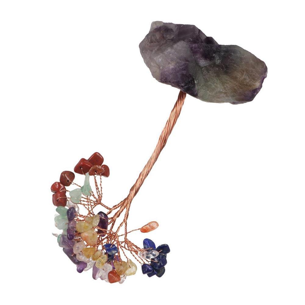 Natural Crystal Bonsai Money Tree Ornament GoodLuck Wealths Home Office Decor UK