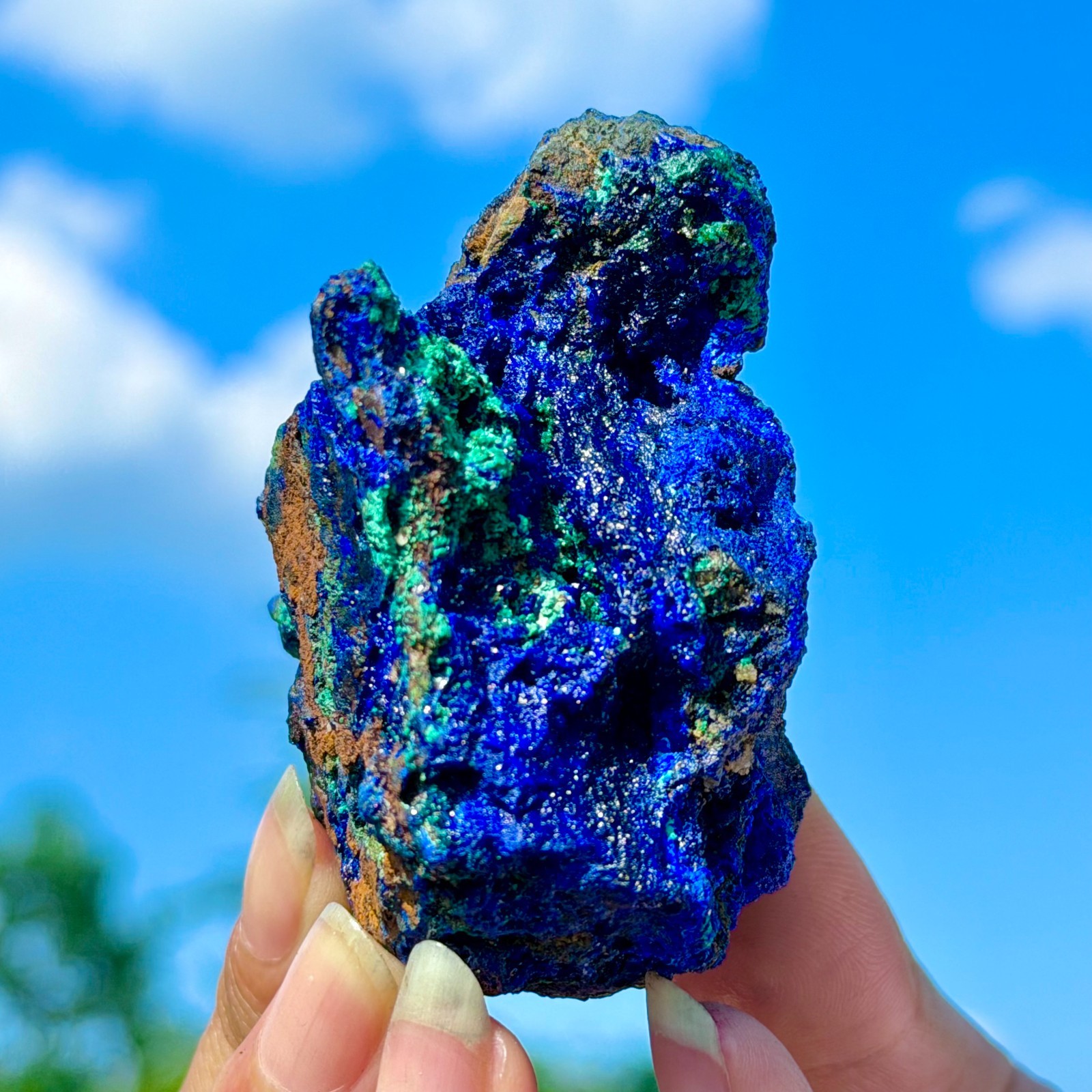 181G BEST NATURAL Azurite/Malachite Crystal Quartz Minerals Specimens