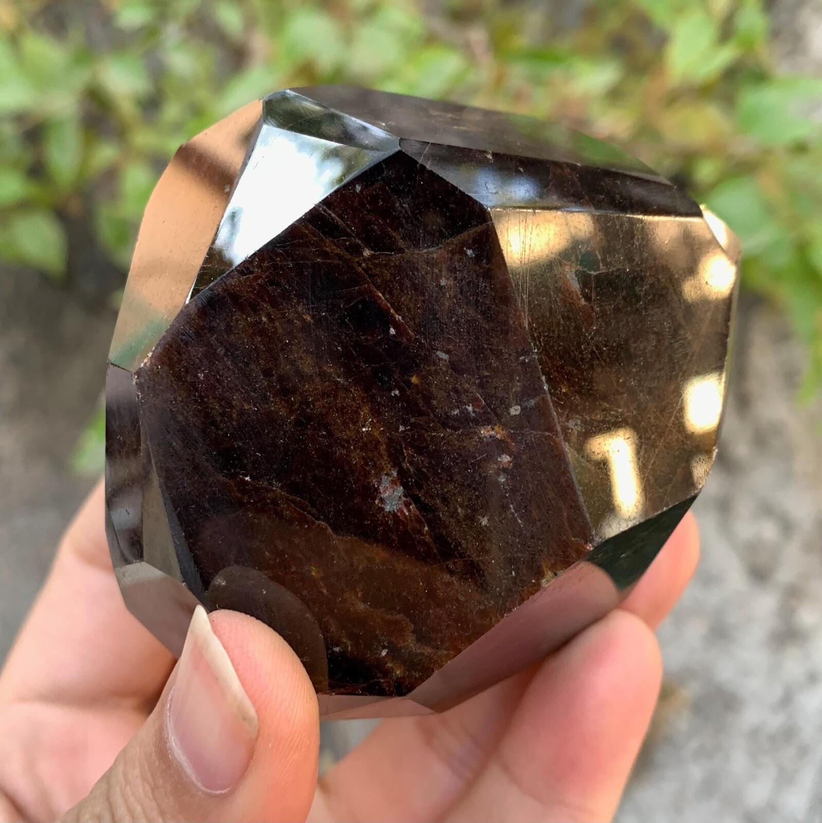 1.34 Lbs Large Lustrous Red Almandine Faceted Garnet, Faceted Red Garnet