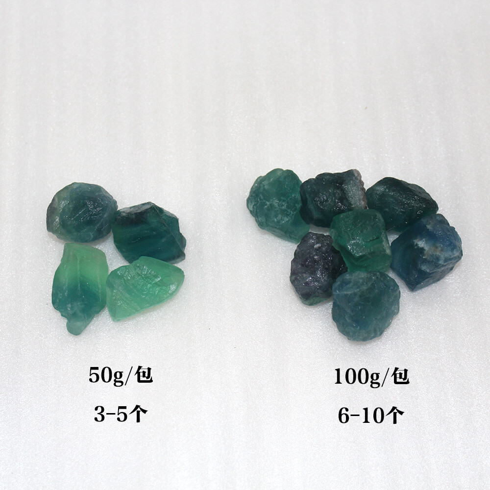 50/100g Natural Green Fluorite Quartz Crystal Mineral Specimen Healing Stone