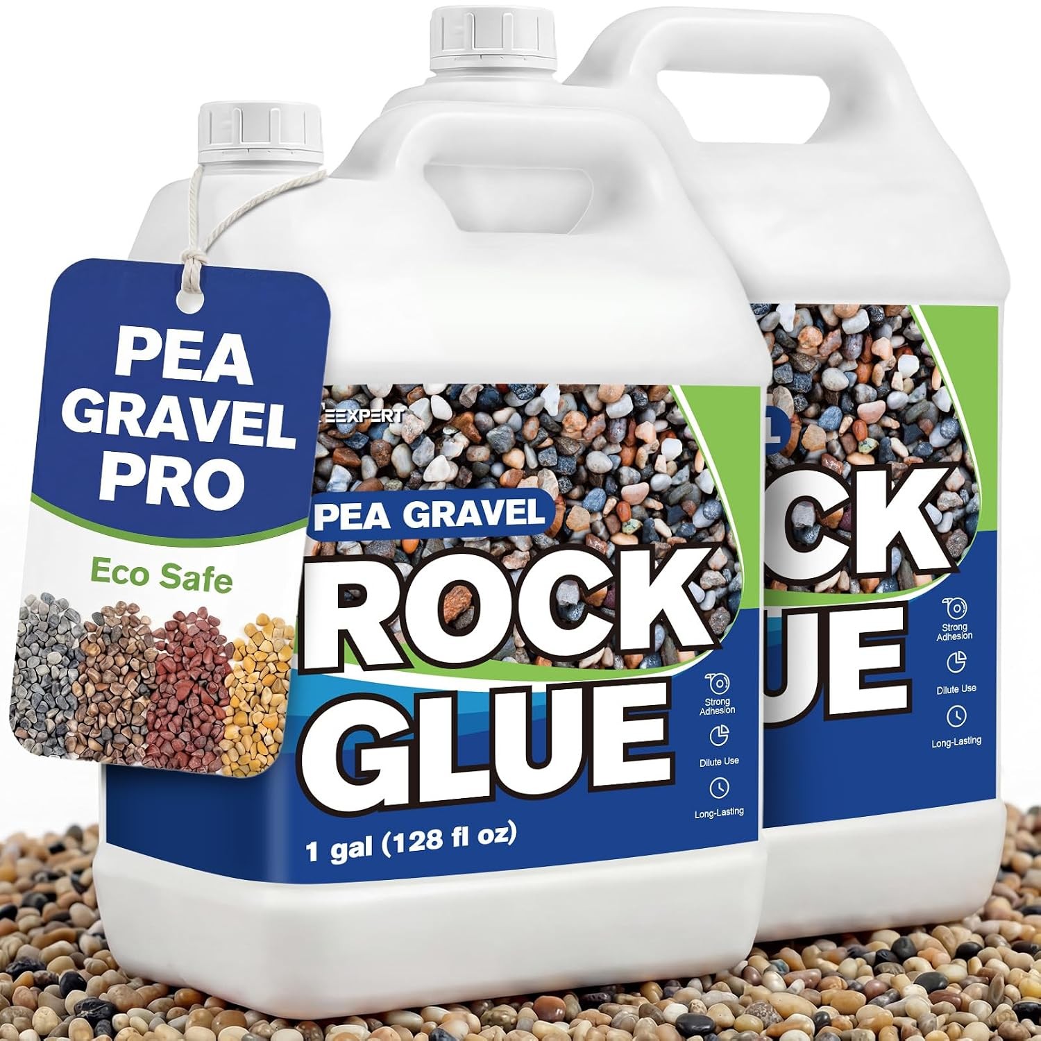 Rock Glue for Landscaping Pea Gravel Glue Pebble Binder 2 Gallon Strong Rock