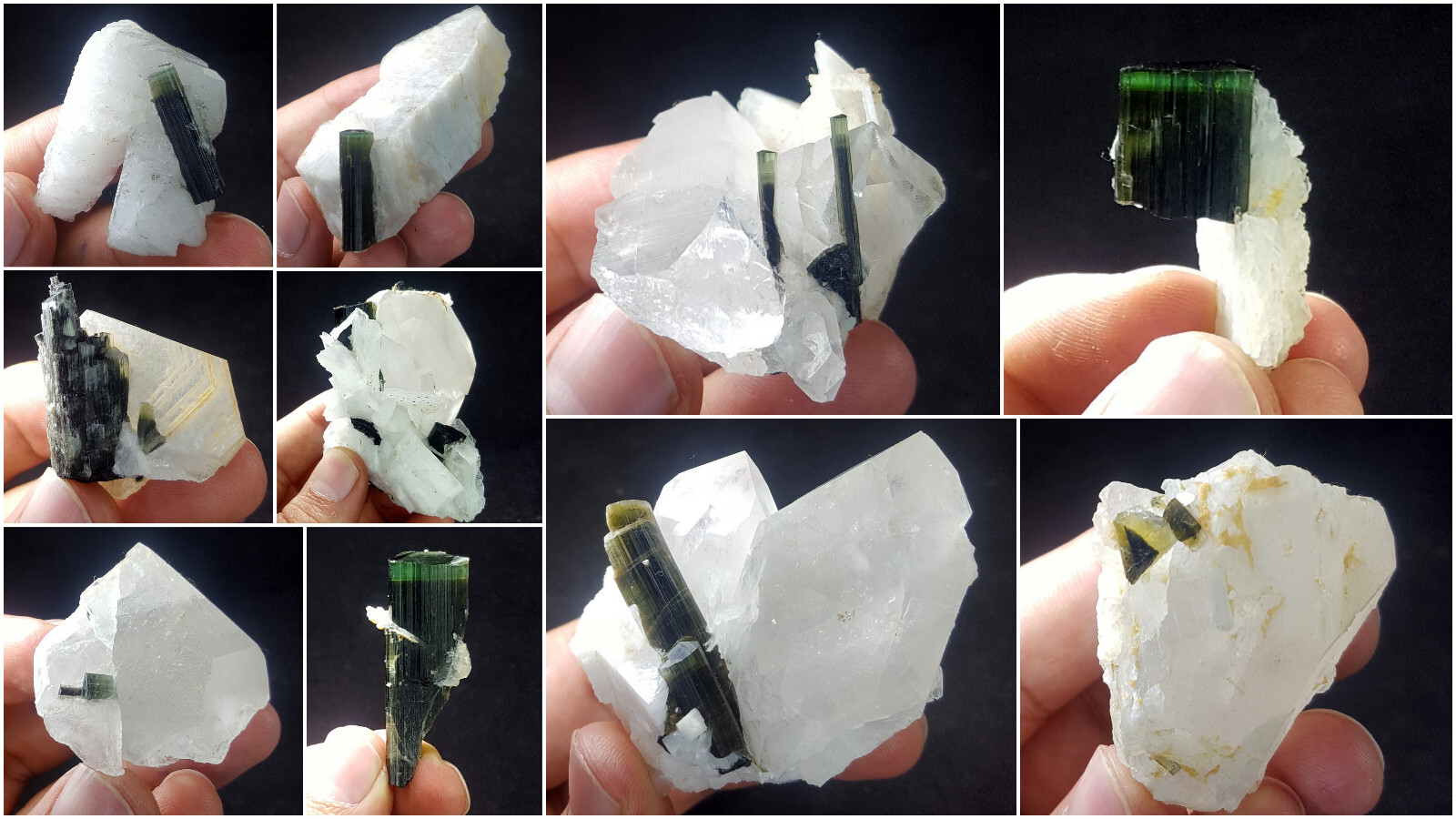 Natural Green Cap Tourmaline Crystals Spicemens From Astaknala Lot 21Pcs 692g