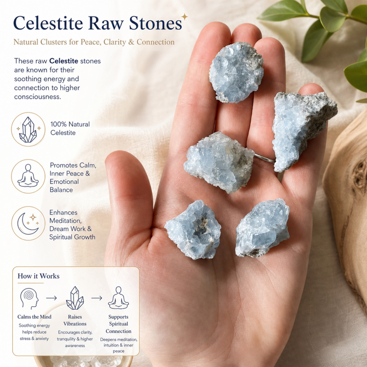 Madagascar Sky Blue Celestite Geode Druzy Cluster Natural Mineral 1-2″