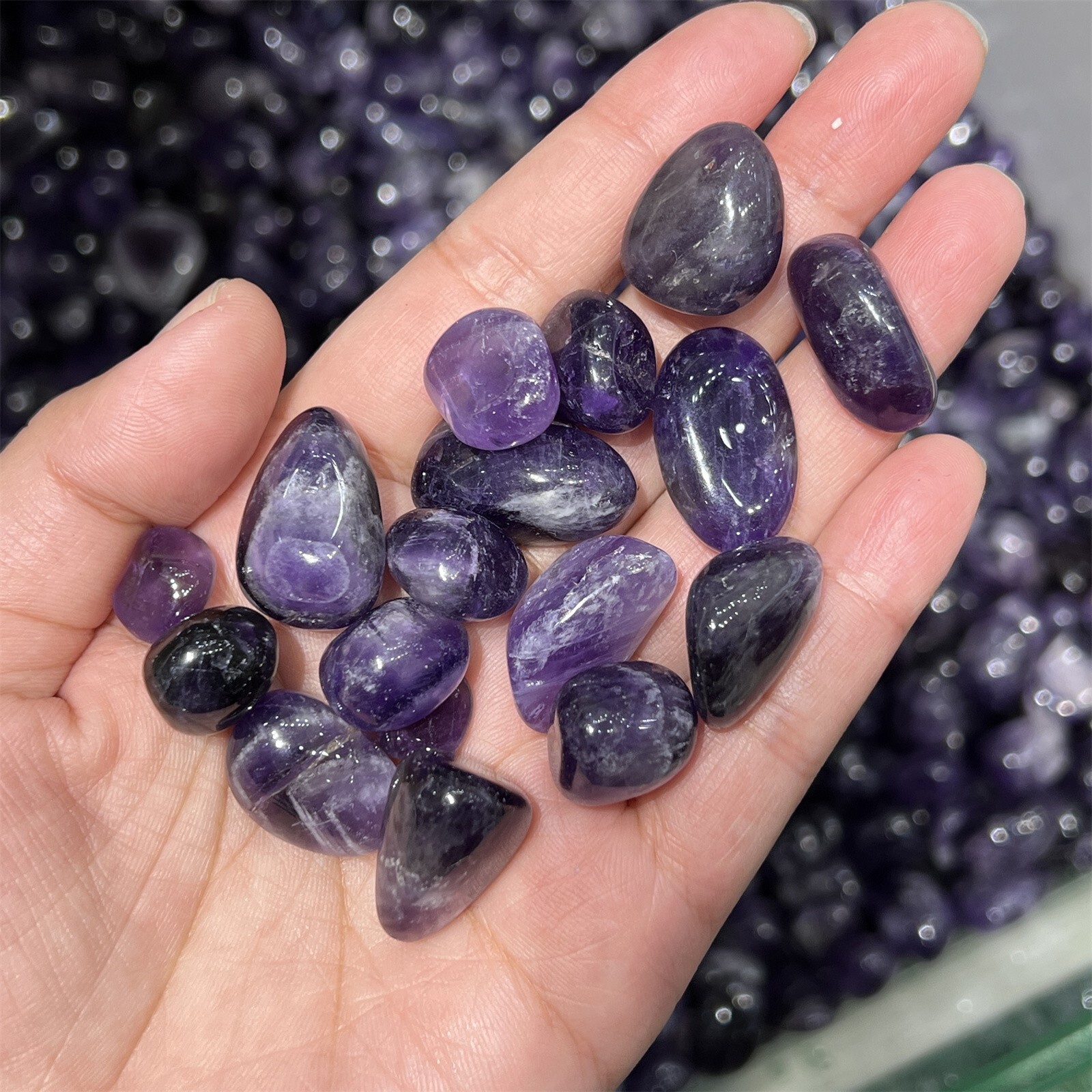 50g Natural Dreamy Amethyst Crushed stone crystal Energy Mineral Specimen gem