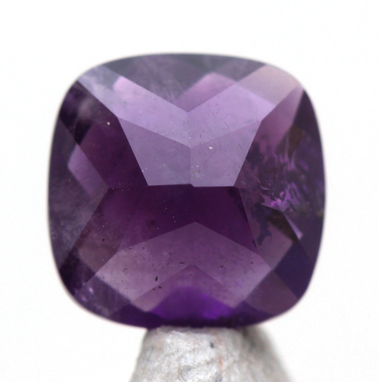 AMETHYST Purple Faceted Quartz Crystal Gemstone Cushion AUTHENTIC Gem A++ Grade