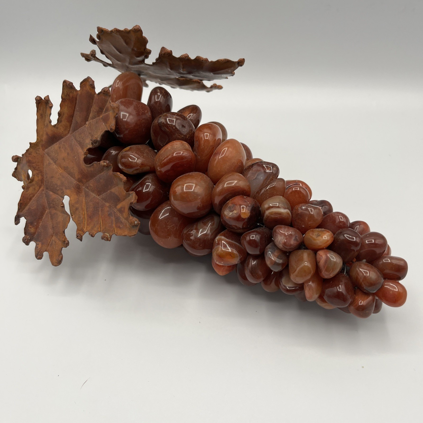 Vintage Large Polished Agate Stone Multi-red Grape Stone 8.5″ Cluster See Video