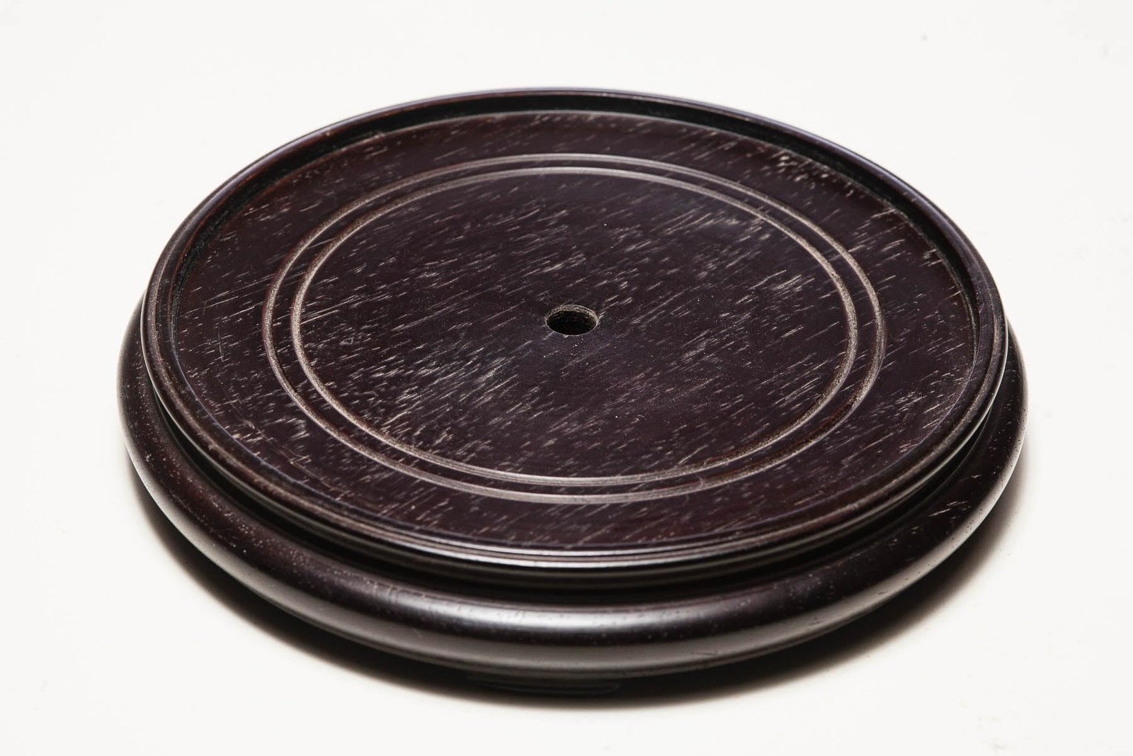 Handcrafted Rosewood Round Pedestal Vase Stand (7 3/4 inch)