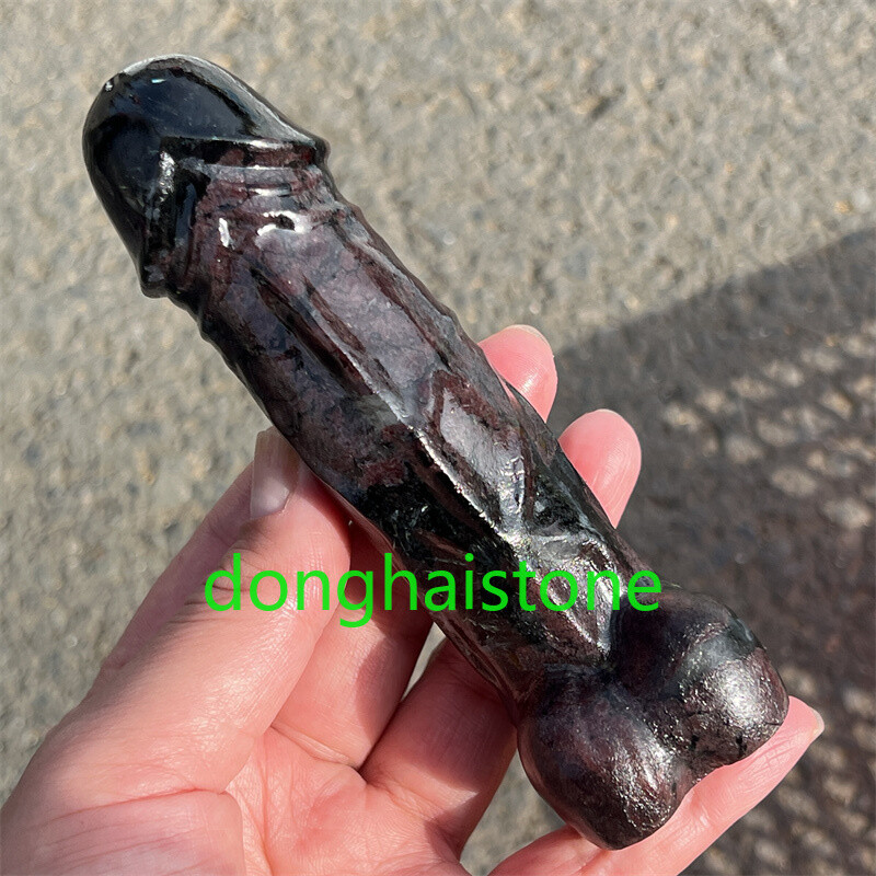 4.7″ Natural Garnet Male Penis skull quartz crystal skull Figurines Healing 1PC