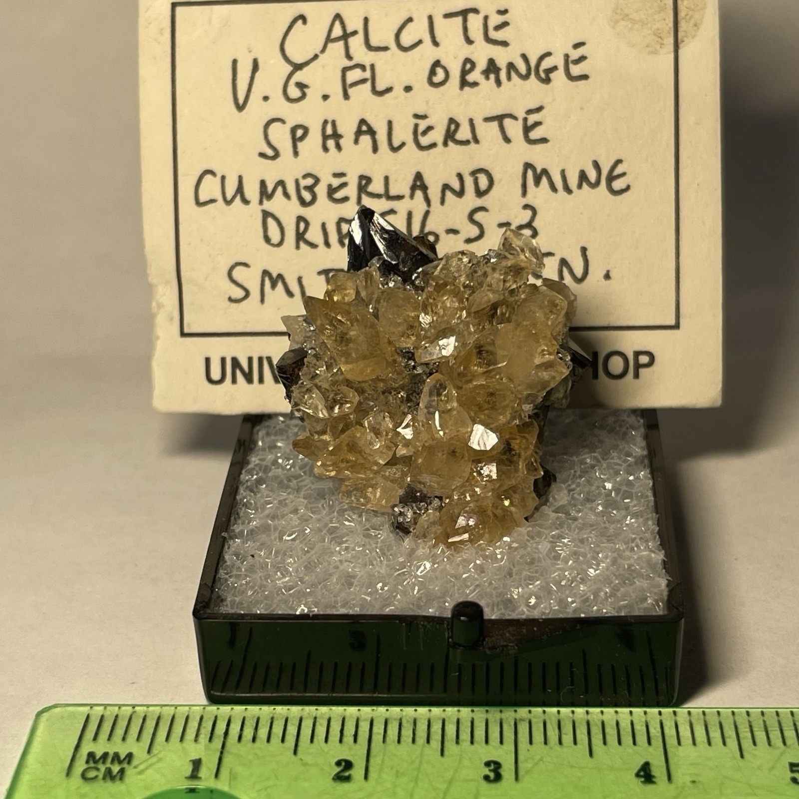 Calcite & Sphalerite Crystals Cumberland Mine Smith Co TENNESSEE USA