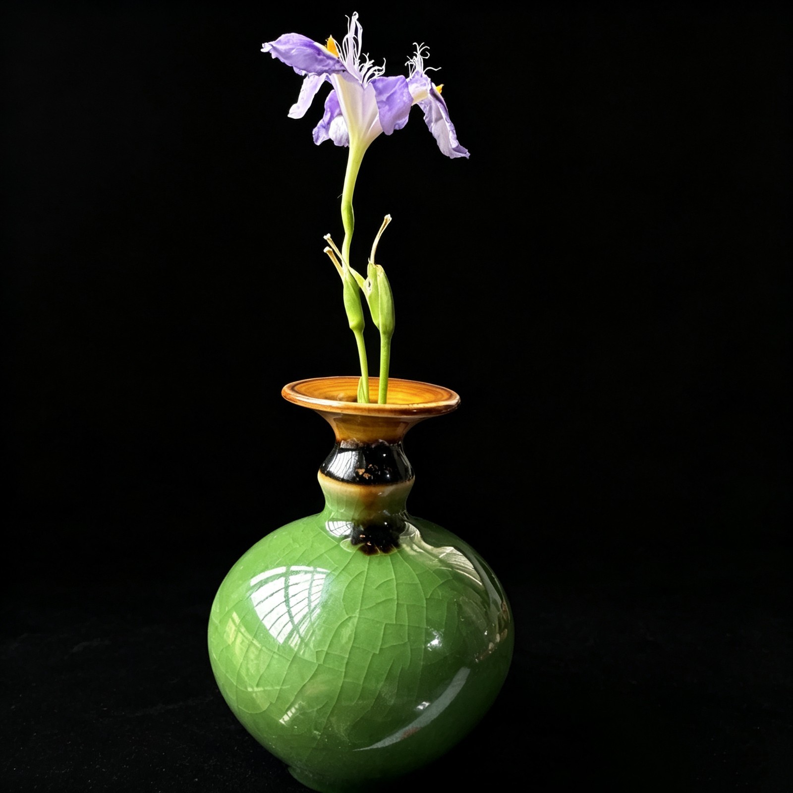 Handmade Ceramic Vase 2.9″ Art Pottery Sculpture Unique Home Decor Centerpiece