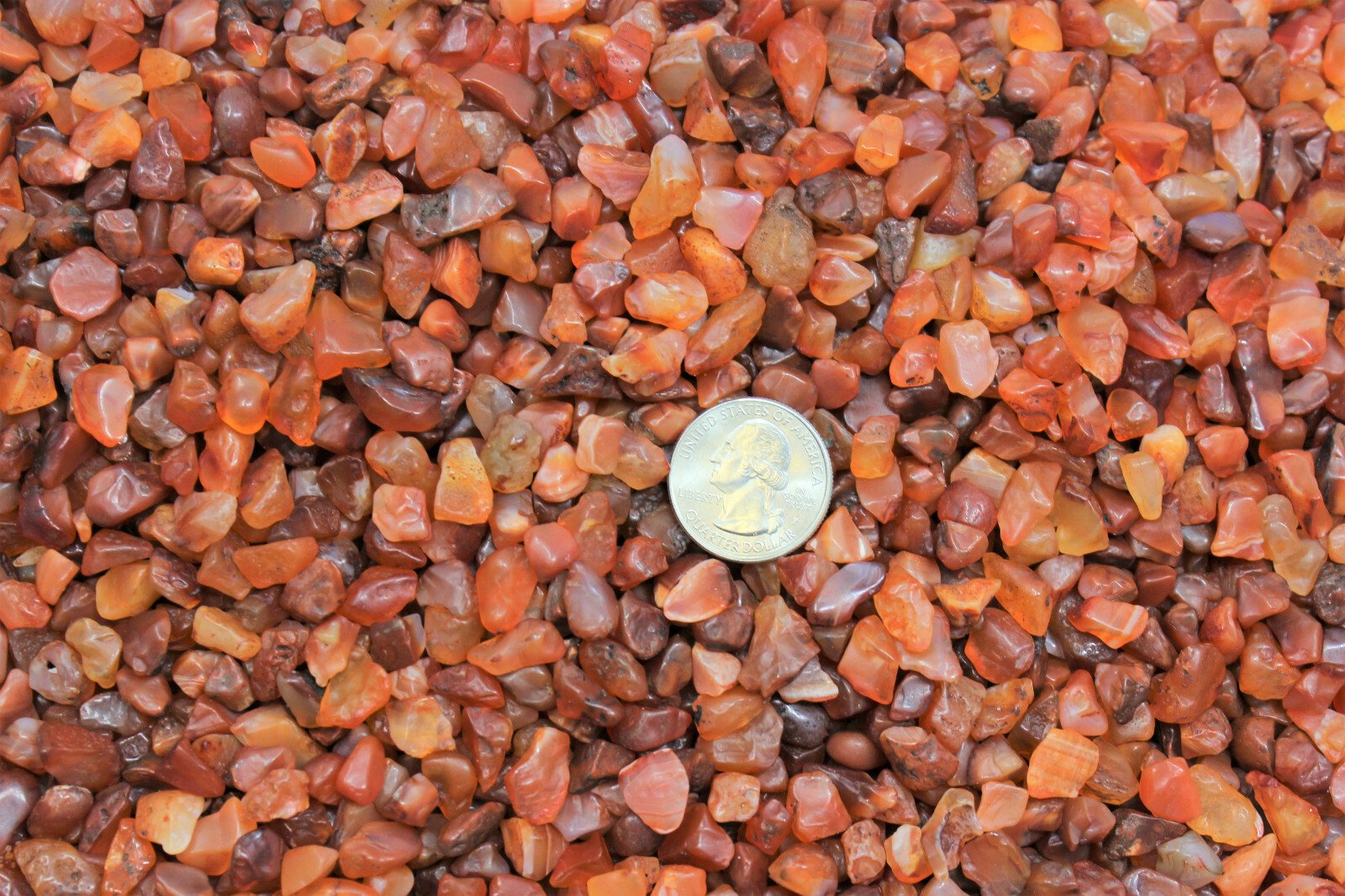 Carnelian Semi Tumbled Gemstone Mini Chips 5-15 mm, ‘A’ Grade Wholesale Bulk Lot