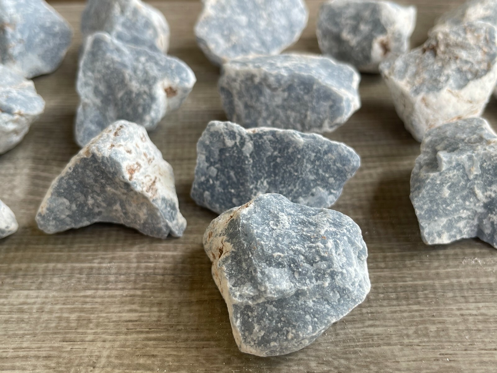 Grade A+ Angelite Raw Natural Stone, 1-2 Inch Rough Angelite, Wholesale Bulk Lot