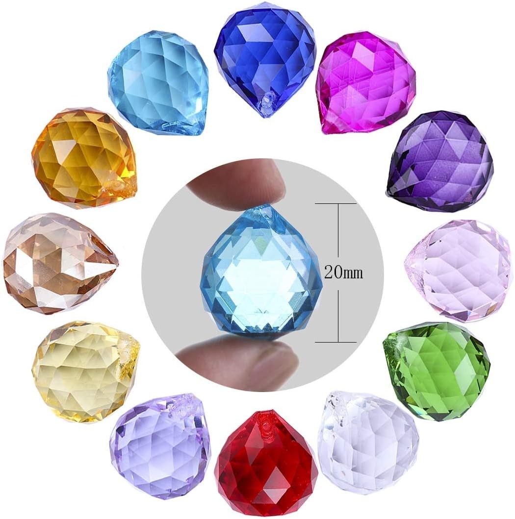 Faceted Crystal Feng Shui Decor, 20mm, 12pc