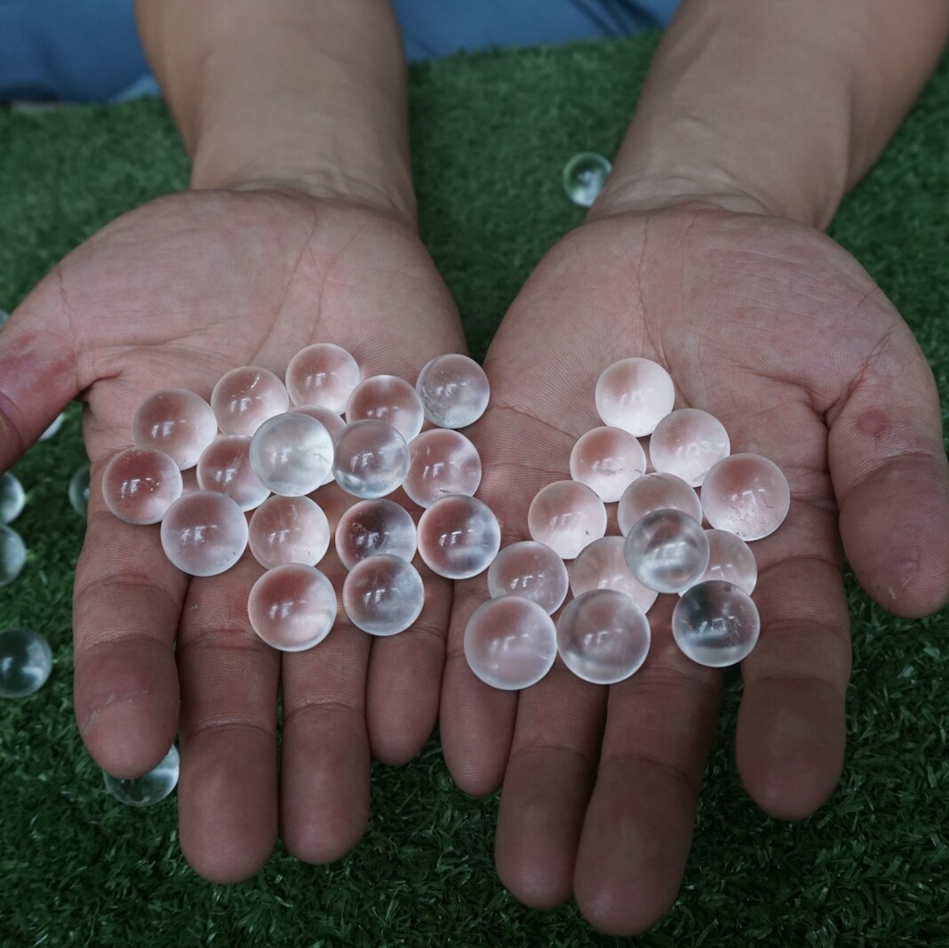 100Pcs Natural White Clear Quartz Crystal Sphere Ball Polished Healing 16-18mm