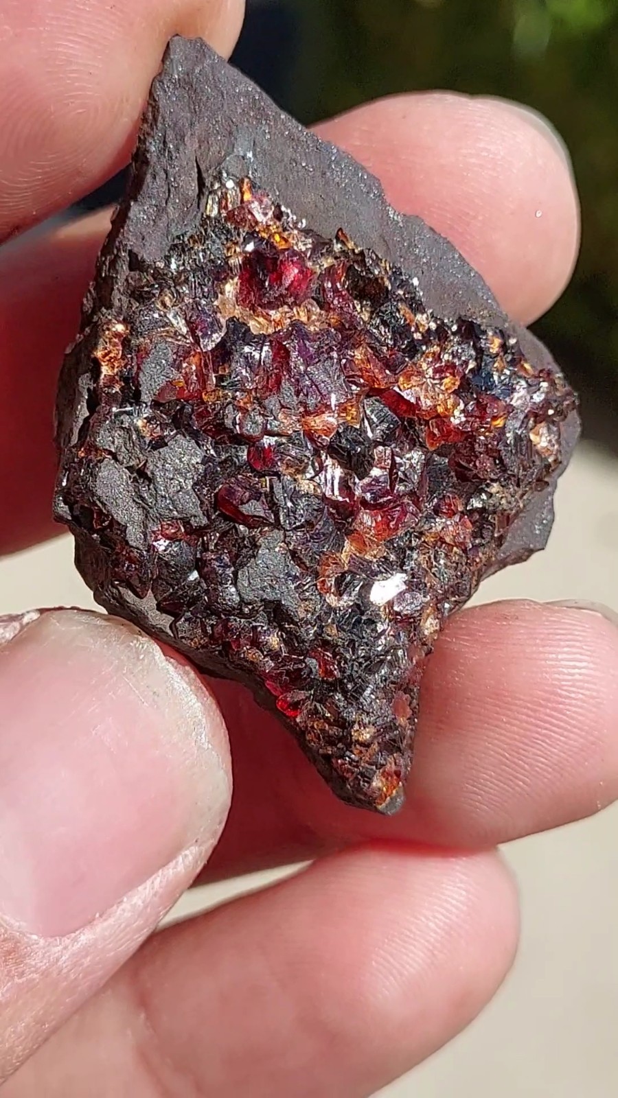 ULTRA RARE GEM RHODOCHROSITE ON MATRIX N’Chwaning I Mine, KMF, South Africa