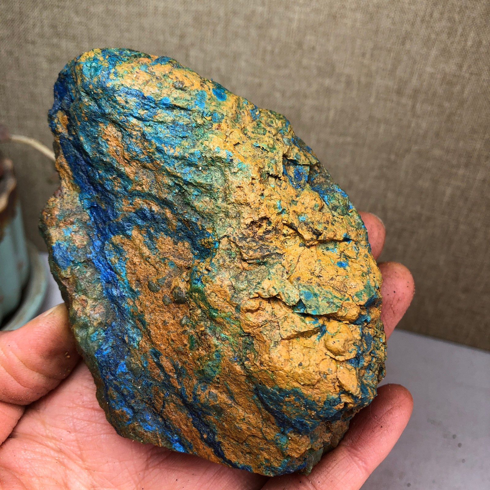 382g Natural Azurite Malachite gemstone Rough original Crystal Specimen A3422