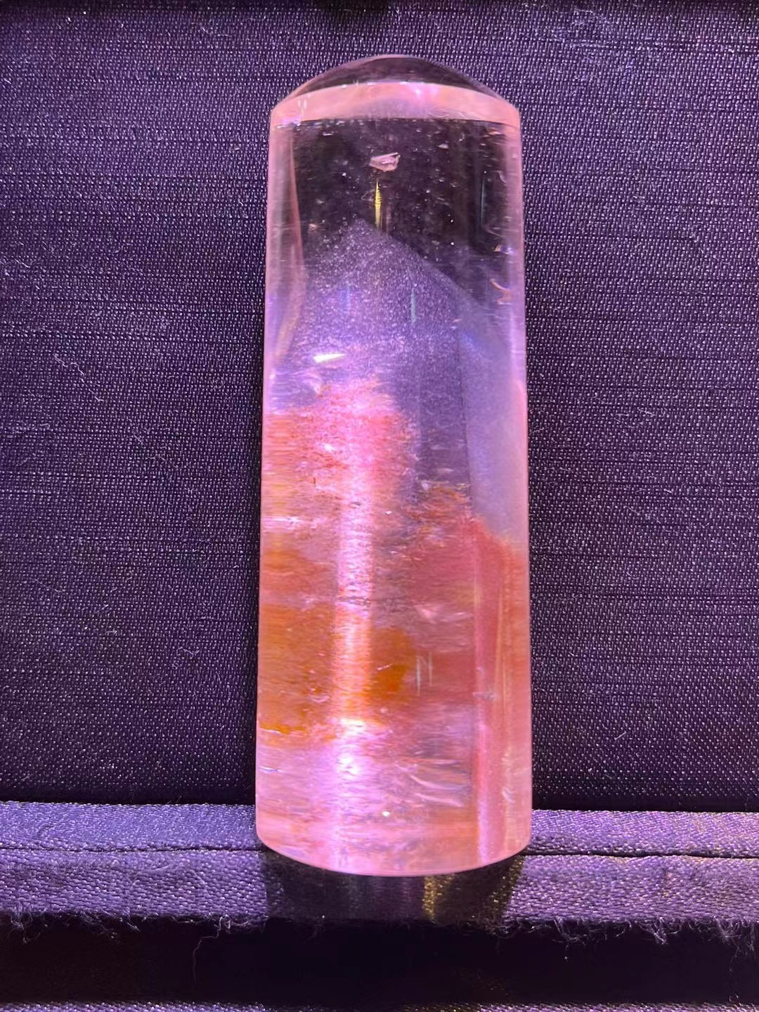 70*26mm A+++ Natural pink phantom Quartz carved Crystal Energy Pendant
