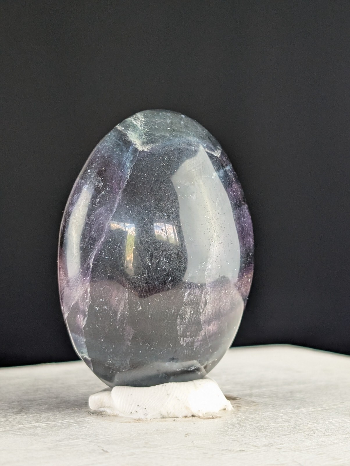 Fluorite Palmstone Crystal Chakra Gemstone Worry Stone