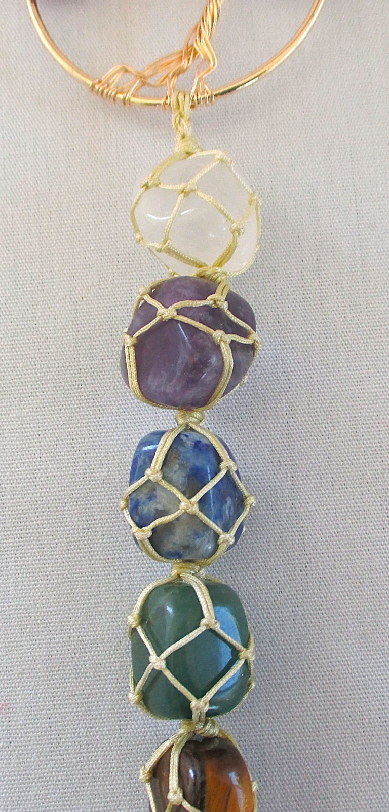 Semi Precious Stone Tree of Life Wall Hanging with 7 Chakra Stones